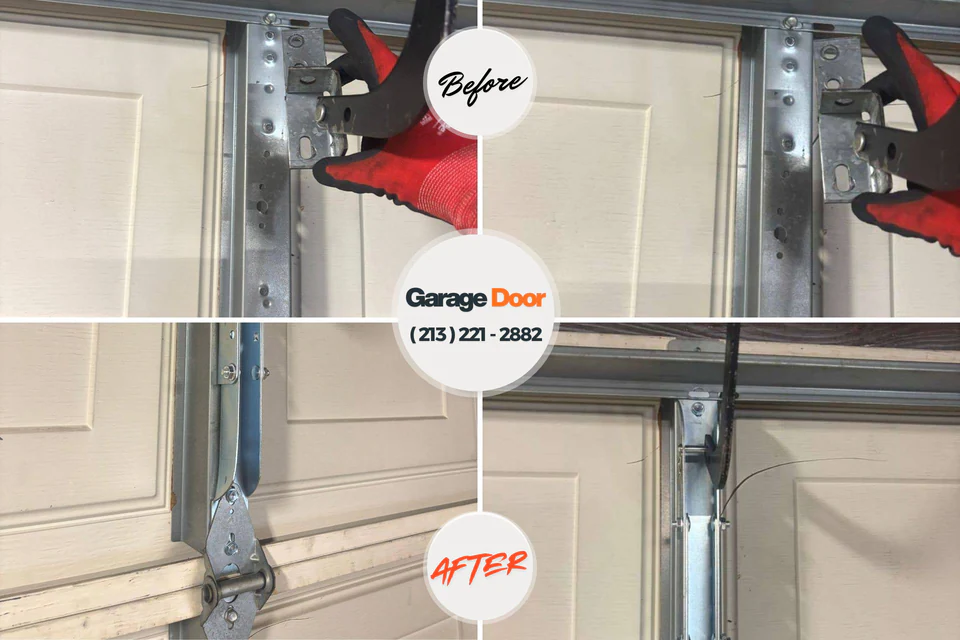 Before and after: garage door repair Lawai, HI